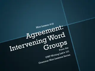 Maintaining Subject-Verb Agreement in Writing