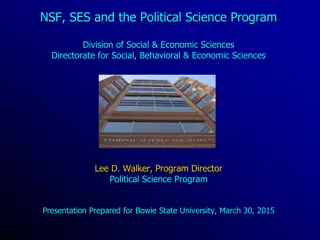 The National Science Foundation's Social and Economic Sciences Programs