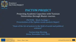 Erasmus+ PACTUM Project Update: Needs Analysis in Tunisian Universities