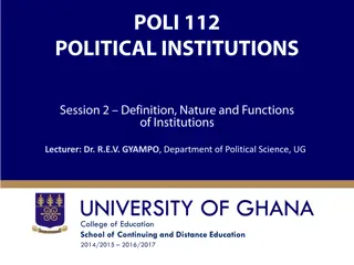 Political Institutions and Their Significance in Governance