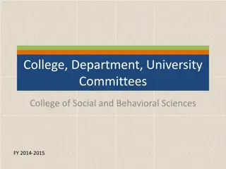 University Committees in College of Social and Behavioral Sciences - FY 2014-2015