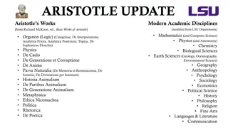 Aristotle's Works in Modern Academic Disciplines and Political Science