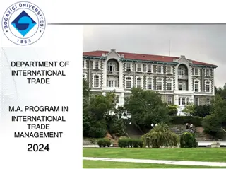 M.A. Program in International Trade Management 2024 - Department of International Trade