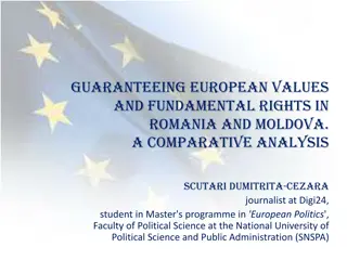 Guaranteeing European Values and Fundamental Rights in Romania and Moldova: A Comparative Analysis