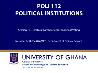 Electoral Formulas and Proportional Representation