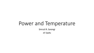 Power Consumption and Temperature in Electronic Circuits