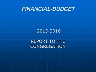 Financial Report 2015-2016 for Congregation