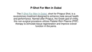 P-Shot For Men in Dubai