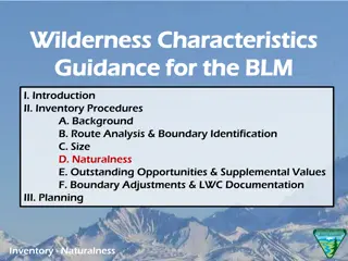 Guidance for BLM Wilderness Characteristics Inventory Procedures