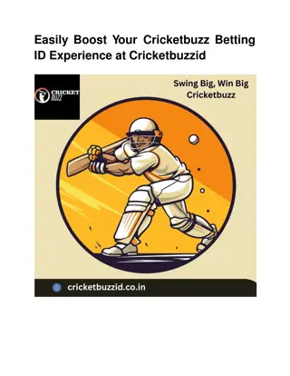 Easily Boost Your Cricketbuzz Betting ID Experience at Cricketbuzzid