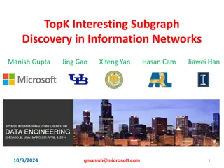 TopK Interesting Subgraph Discovery in Information Networks