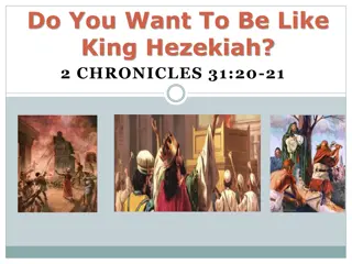 Be Like King Hezekiah: A Comparison with King Amaziah