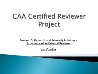 Research and Scholarly Activities External Reviewer Experience