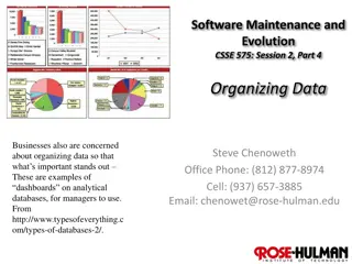 Organizing Data Refactorings for Improved Data Management