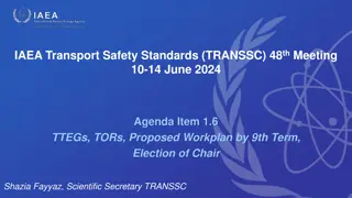 IAEA Transport Safety Standards (TRANSSC) 48th Meeting Agenda and Workplans