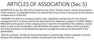 Understanding Articles of Association in Company Law