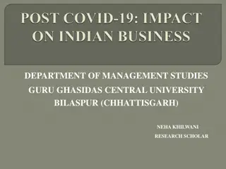 Impact of Covid-19 on Indian Businesses: Analysis and Future Outlook