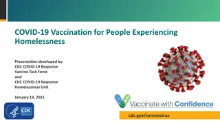 COVID-19 Vaccination for People Experiencing Homelessness Presentation Overview