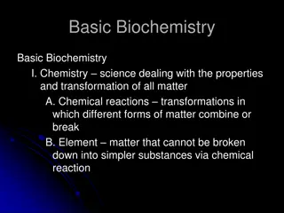 Basic Biochemistry: Matter, Elements, and Atom Structure