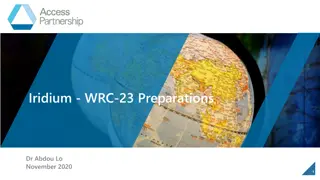 Updates on Iridium's Participation in WRC-23 Preparations