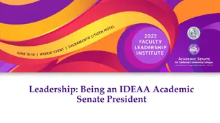 Leadership as an IDEAA Academic Senate President