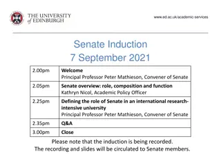 Overview of Senate and University Governance at University of Edinburgh