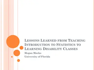 Insights from Teaching Introduction to Statistics to Learning Disability Classes