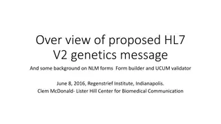 Overview of HL7 V2 Genetics Messaging and LOINC Genetic Testing Codes