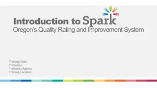 Oregon's Quality Rating and Improvement System (QRIS) Training Overview