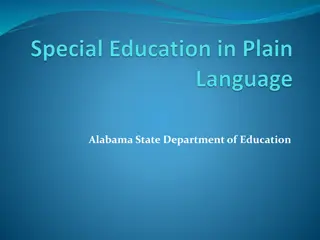 Special Education Process and Intervention Strategies in Alabama State Department of Education