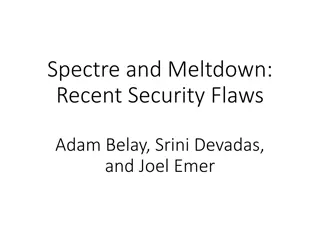 Spectre and Meltdown Security Flaws