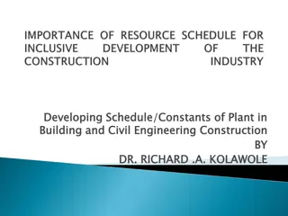 Plant Constants in Construction Engineering