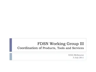 FDSN Working Group III Coordination of Products & Services Meeting Summary