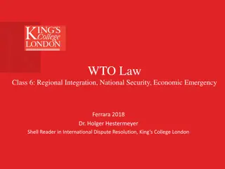 Regional Integration in WTO Law: Cases and Exceptions