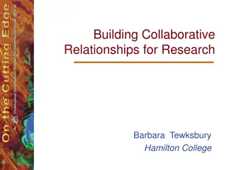 Building Collaborative Relationships for Research