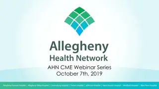 AHN CME Webinar Series - Important Updates and Announcements