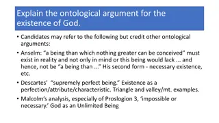 Ontological Argument for God's Existence and Challenges