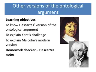 Different Versions of the Ontological Argument