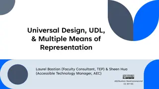 Universal Design for Learning (UDL) and Multiple Means of Representation