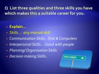 Developing Skills and Qualities for a Successful Career Exploration