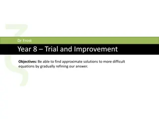 Practice Trial and Improvement Method in Equations