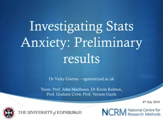 Investigating Stats Anxiety: Preliminary Results on Sociology Students