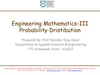 Probability Distributions in Engineering Mathematics-III