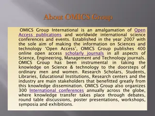 OMICS Group International: Pioneering Open Access Science Platform