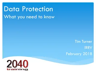 Data Protection Regulations and GDPR Overview