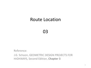 Geometric Design Principles for Highway Routes