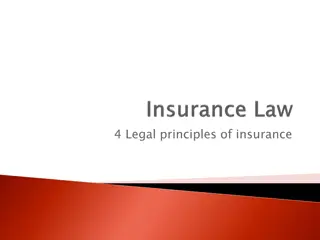 Legal Principles of Insurance