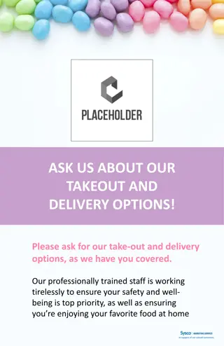 Convenient Takeout and Delivery Options for Your Safety and Satisfaction