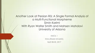 Analysis of Persian Morpheme -r in a Multifunctional Context