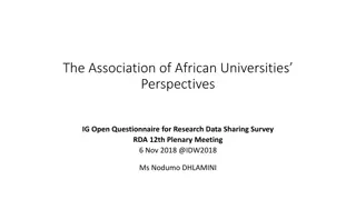 Empowering African Universities through Data Sharing Surveys